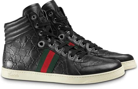 gucci sneakers all black|high top gucci sneakers black.